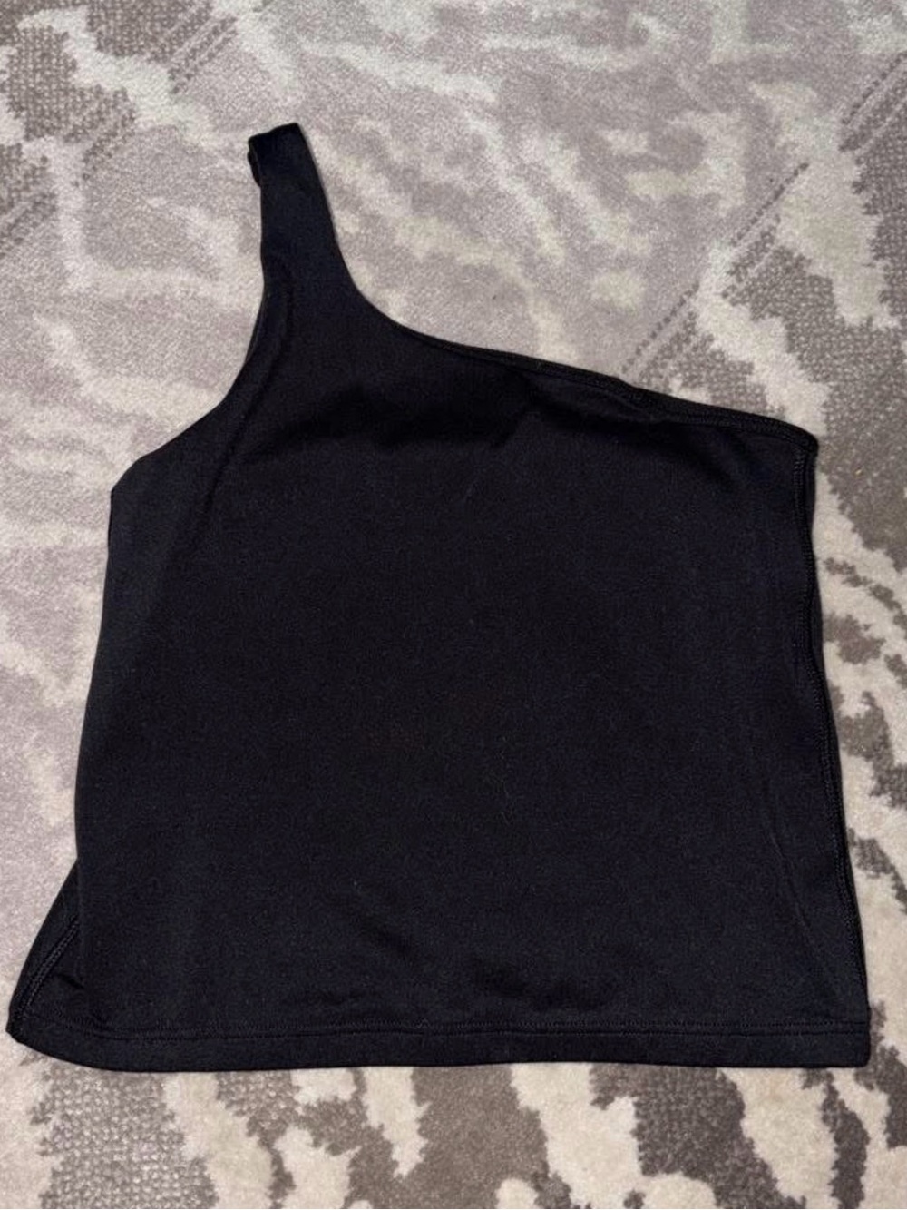Athleta Black One-Shoulder Tank Top